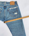 1990's Levi's 501 USA w31 L33 Vintage Crush Jeans #0909