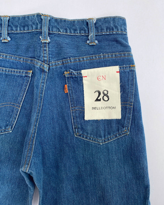 1970's Levi's Big E Bellbottom w28 L30 Vintage Flare Jeans #0914