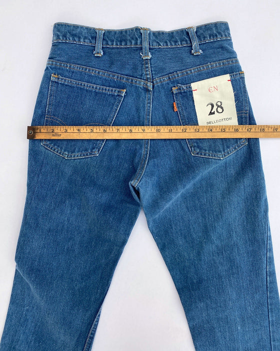 1970's Levi's Big E Bellbottom w28 L30 Vintage Flare Jeans #0914