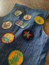 1970's True Hippie Denim Vest