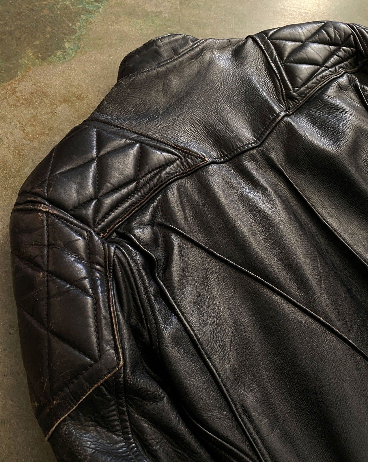 1960's Langlitz Leather Padded Jacket Cascade