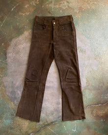  1960's Nubuck Leather Flare Pants