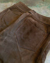 1960's Nubuck Leather Flare Pants