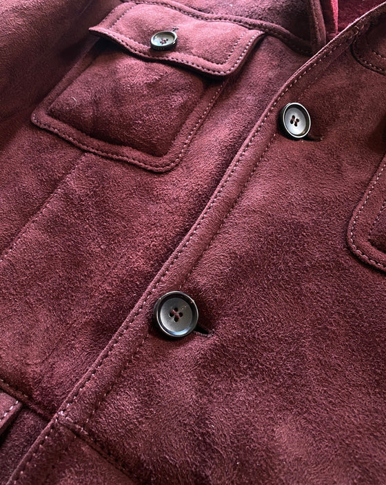 Gucci Shearling Jacket Burgundy