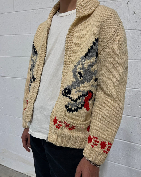 1950's Wolf Cowichan Sweater