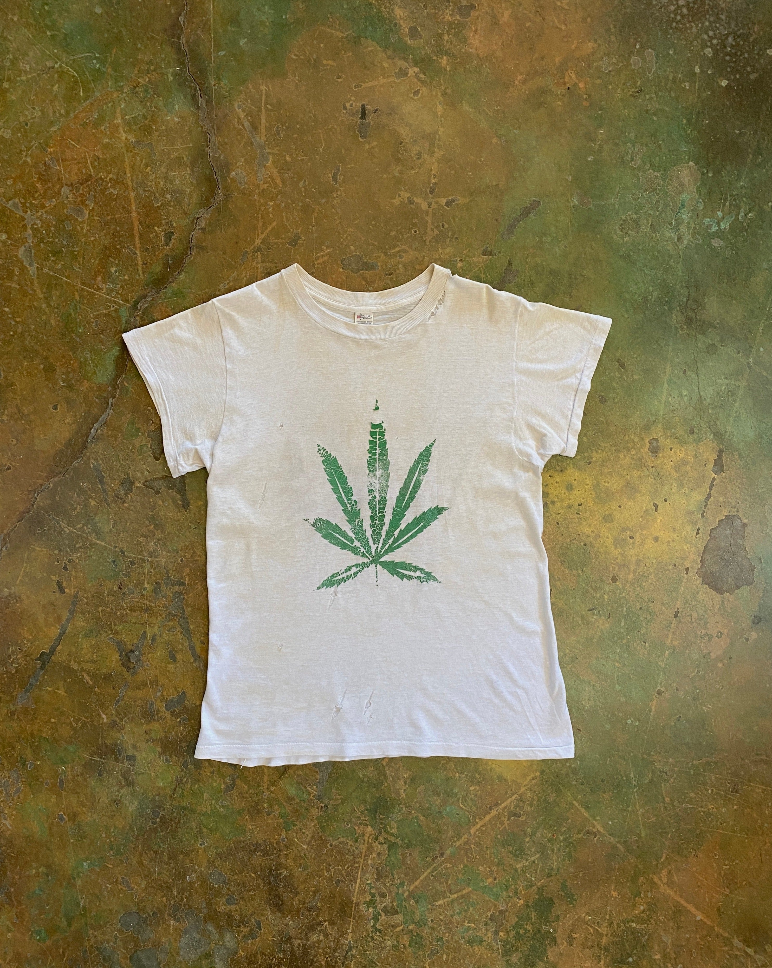 Vintage Distressed 70s Weed Tee Virgin 2024 Islands 1975 Mandahl Festival Marijuana