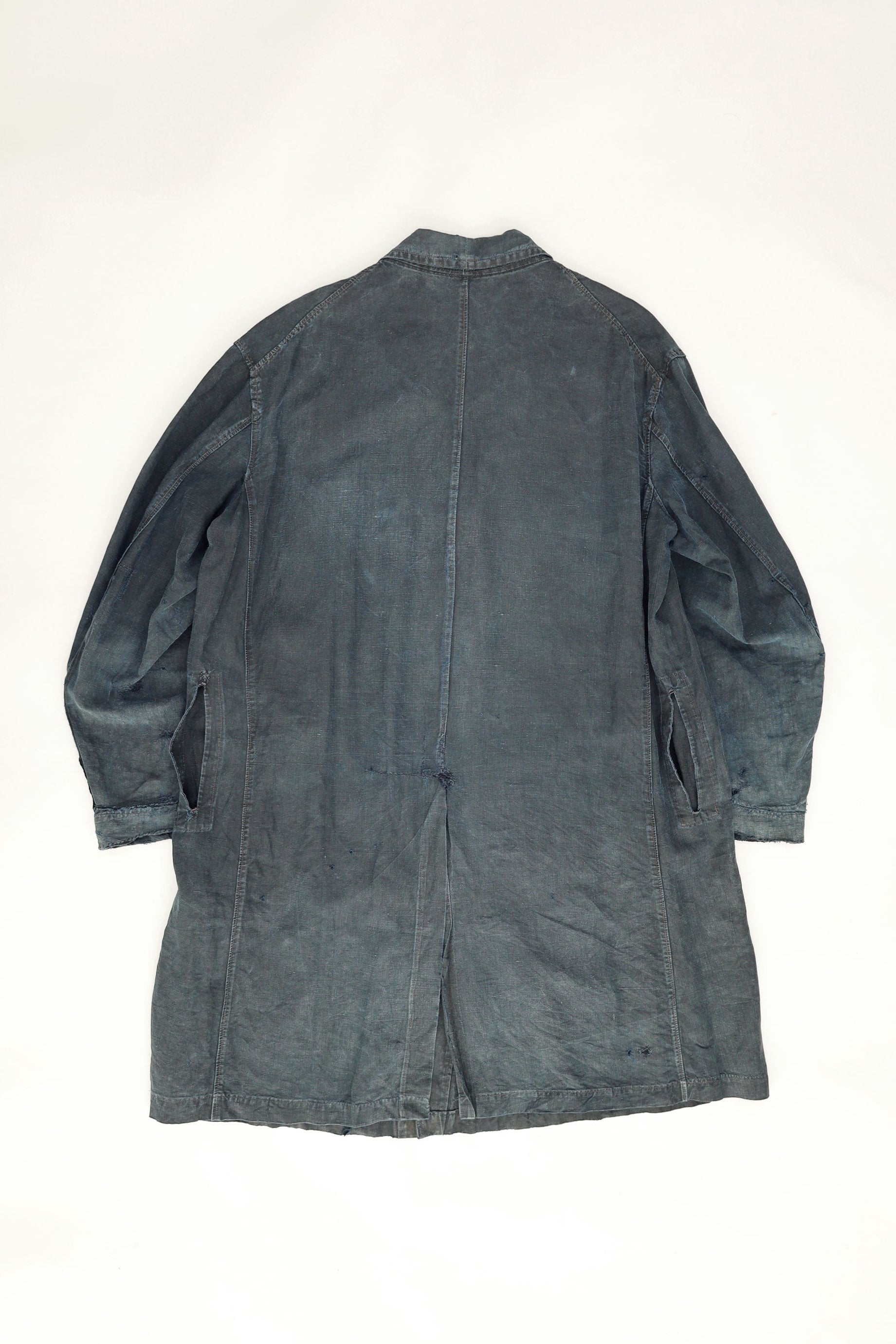 Indigo Linen Atelier Coat  - French, 1930s