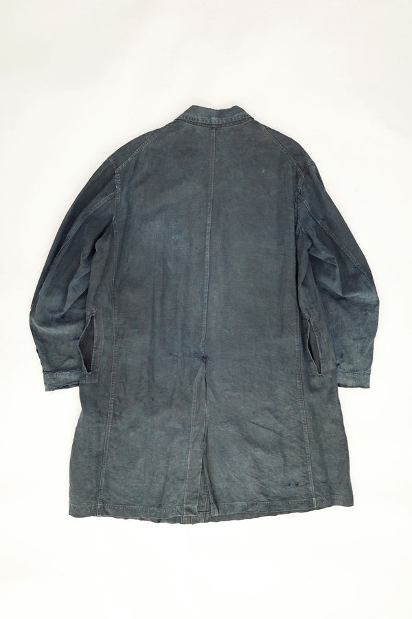 Indigo Linen Atelier Coat  - French, 1930s