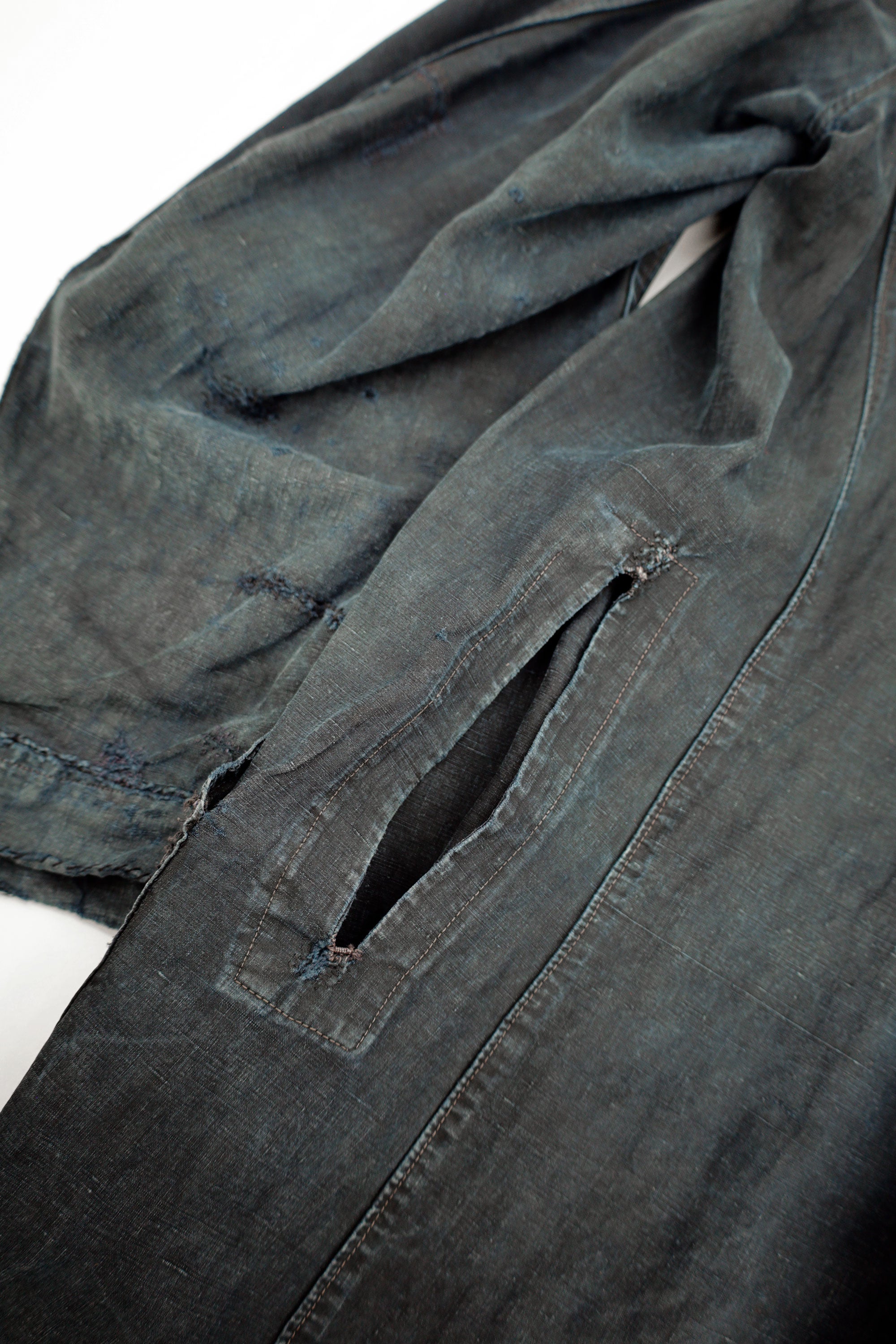 Indigo Linen Atelier Coat  - French, 1930s