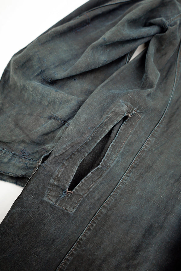 Indigo Linen Atelier Coat  - French, 1930s