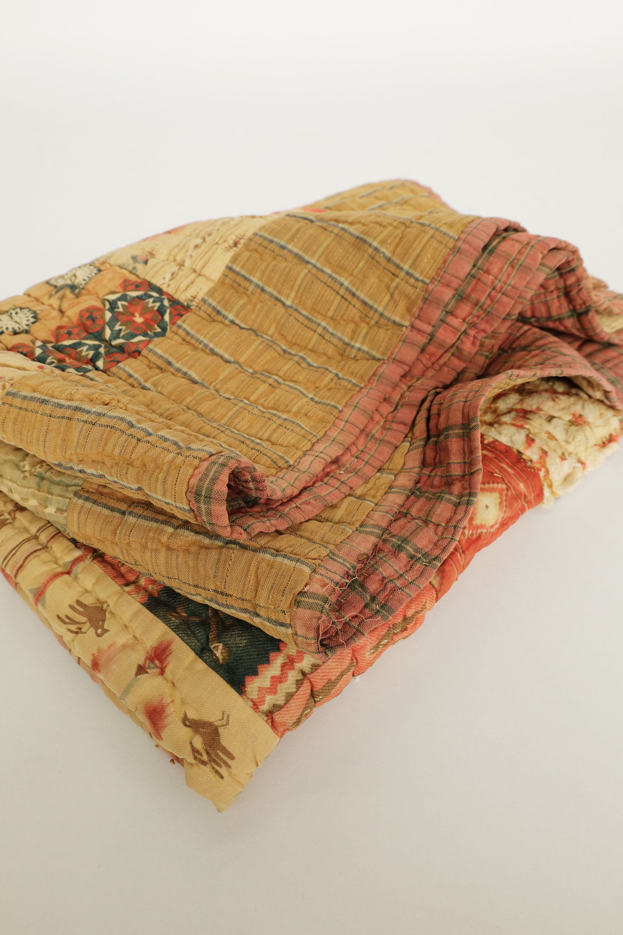 “Four Directions Quilt” – Native Motif Patchwork, c.1930s–40s