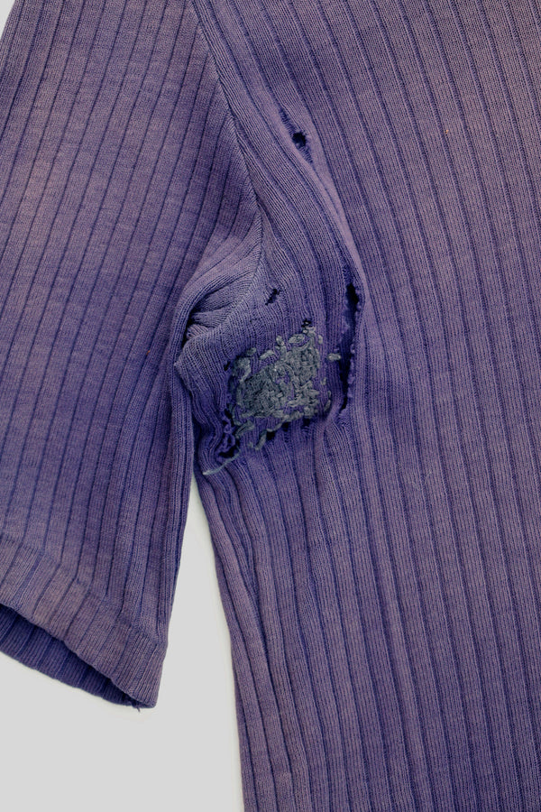 Hand-Repaired Vintage Rib Tee  c.1940-1950