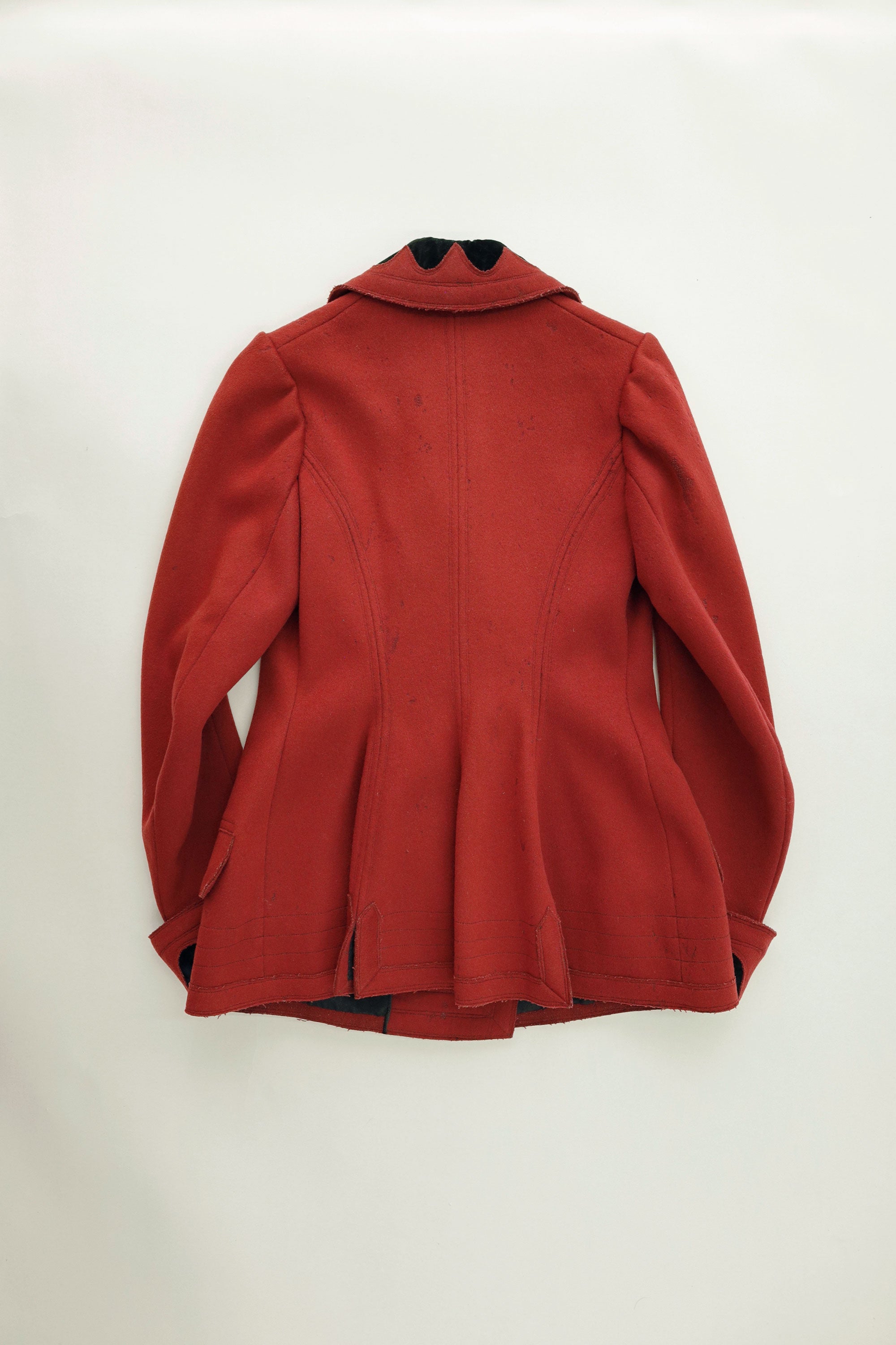 Red Wool and Velvet Tailored Jacket, c.1880s–1890s