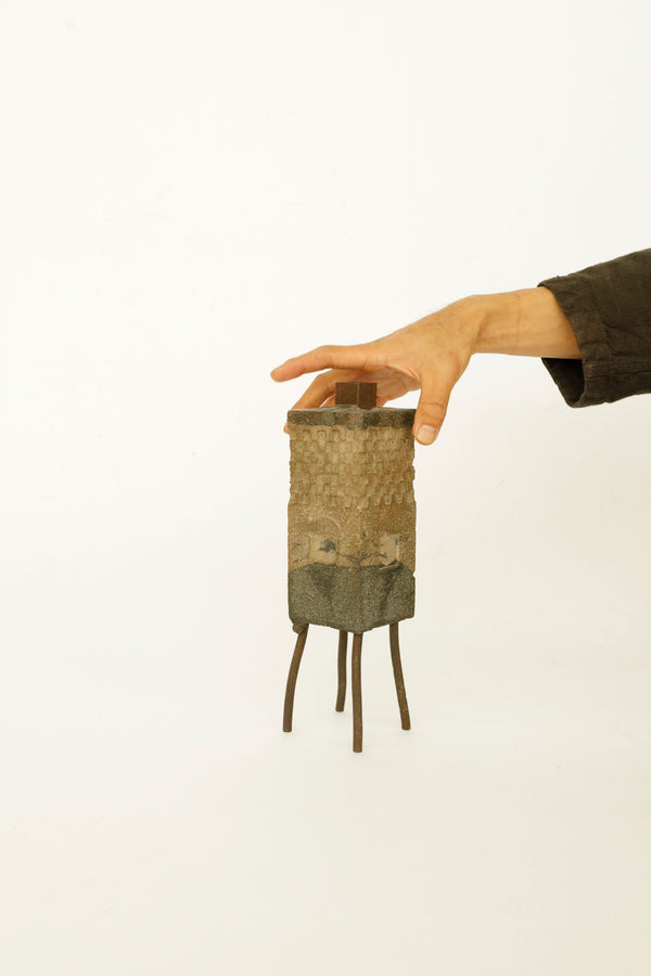 Concrete & Iron Bud Vase –  Contemporary