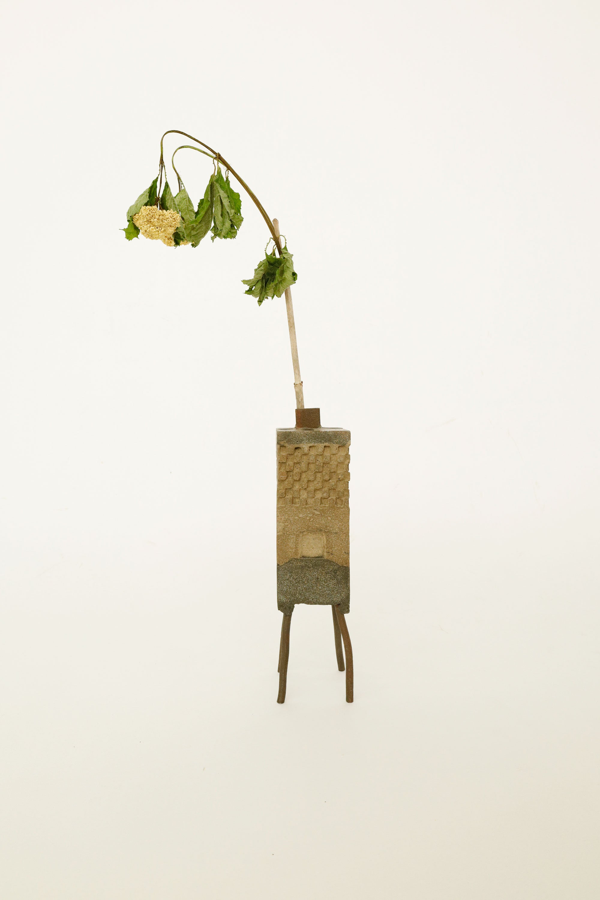 Concrete & Iron Bud Vase –  Contemporary