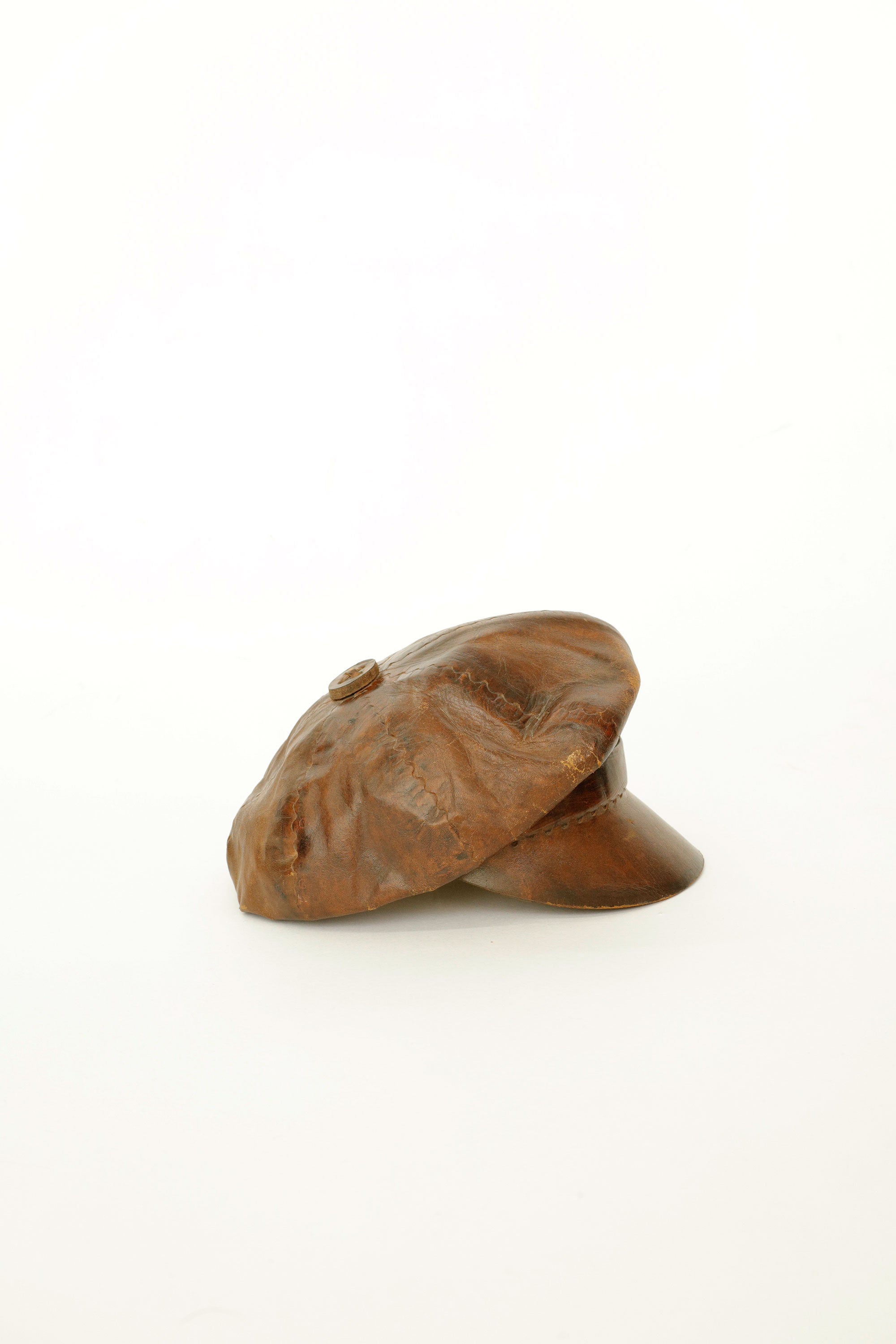 Leather  Sculpture Casket Hat– Brazil, c.1970s