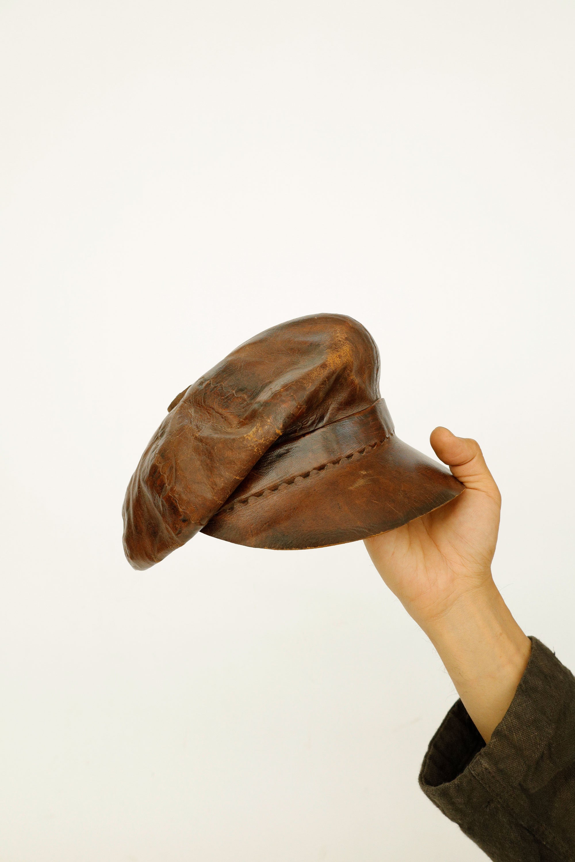 Leather  Sculpture Casket Hat– Brazil, c.1970s