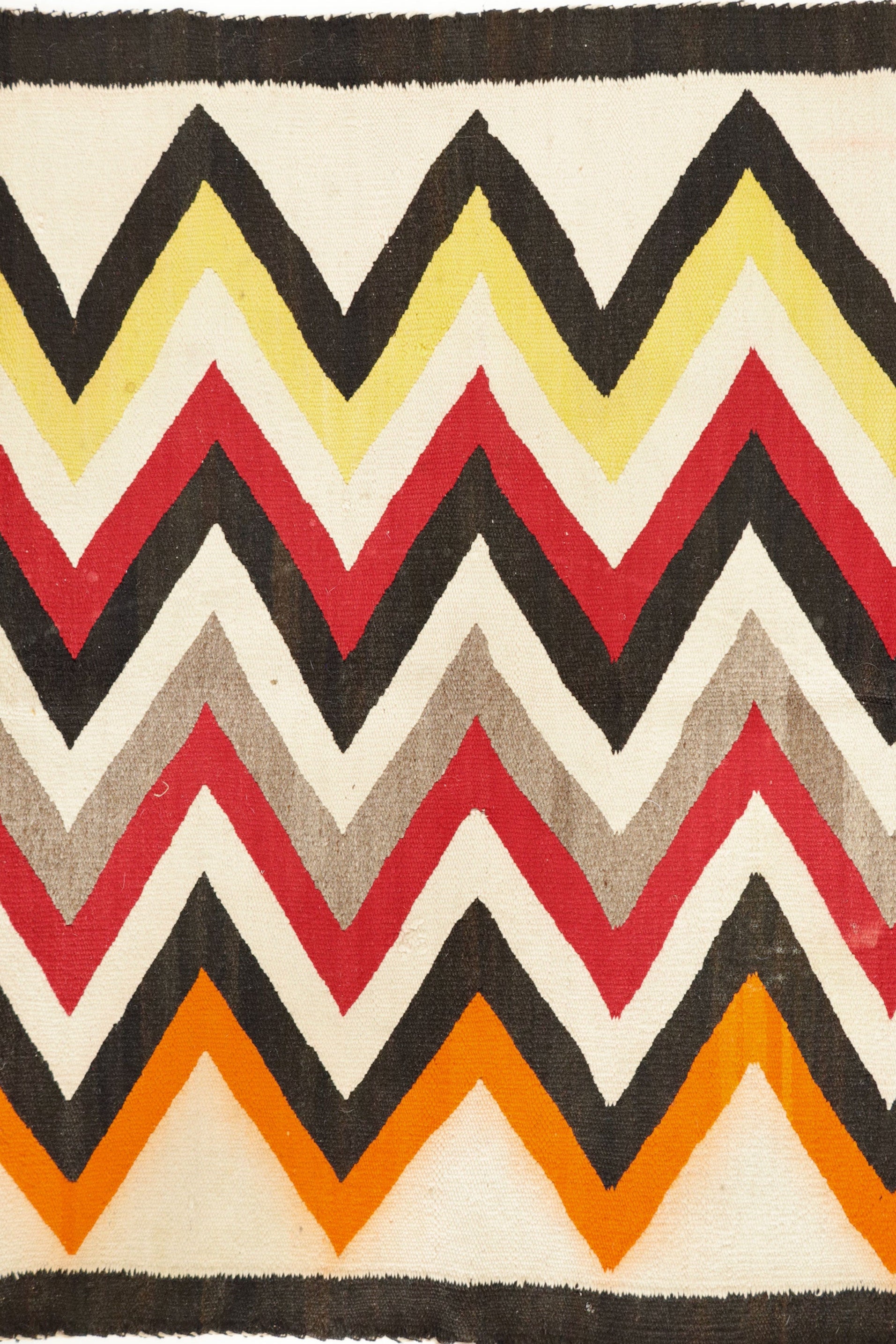 Mid‑Century Navajo Lightning Rug – Southwest U.S., c. 1950s