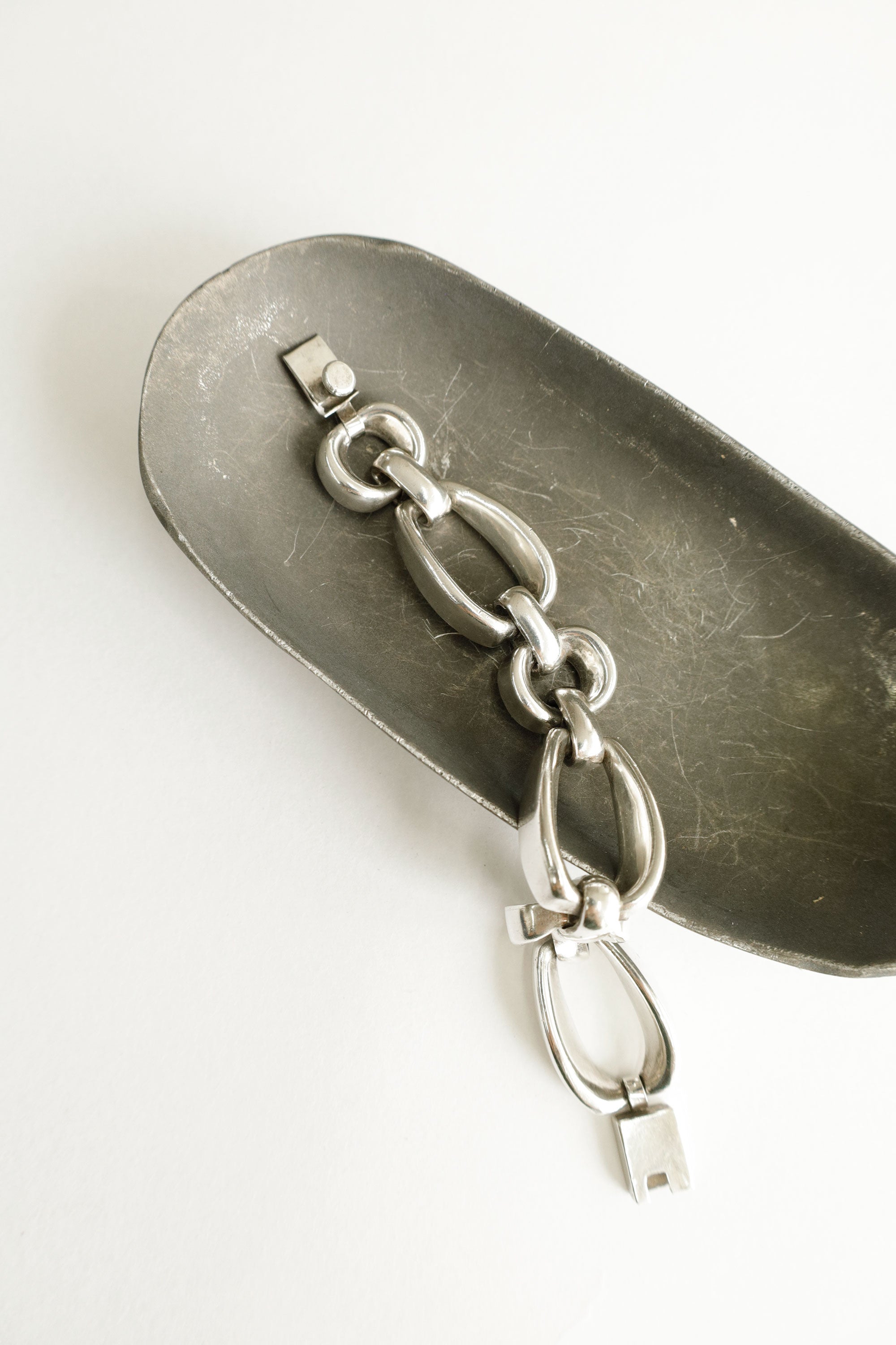 Sculptural Link Bracelet – Sterling Silver, c.1990s