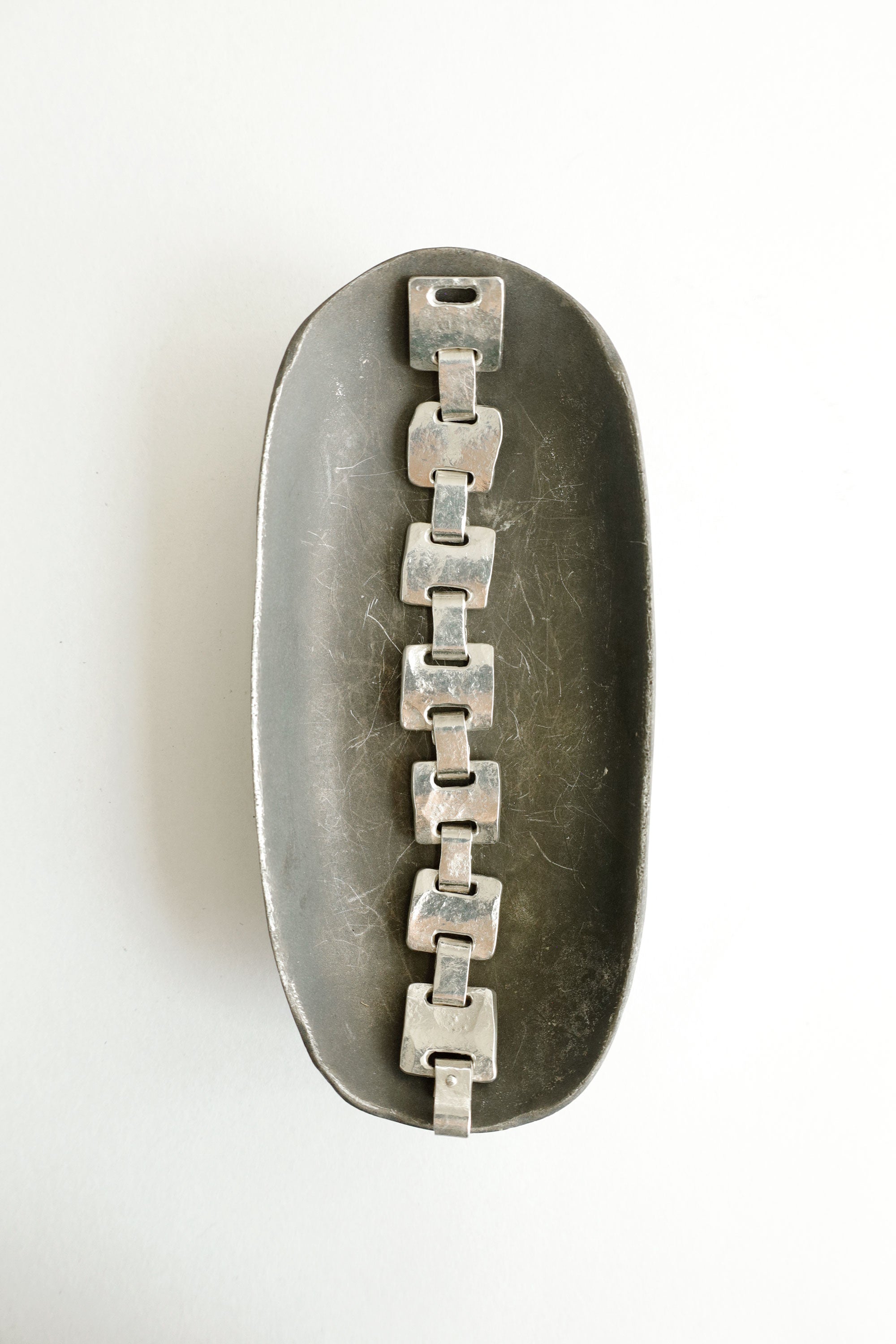 Sculptural Sterling Link Bracelet – Tony Davis (Navajo), c.1990s