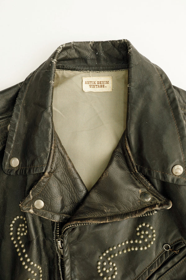 Custom-Studded Motorcycle Jacket – Antik Denim Vintage, c.2000s