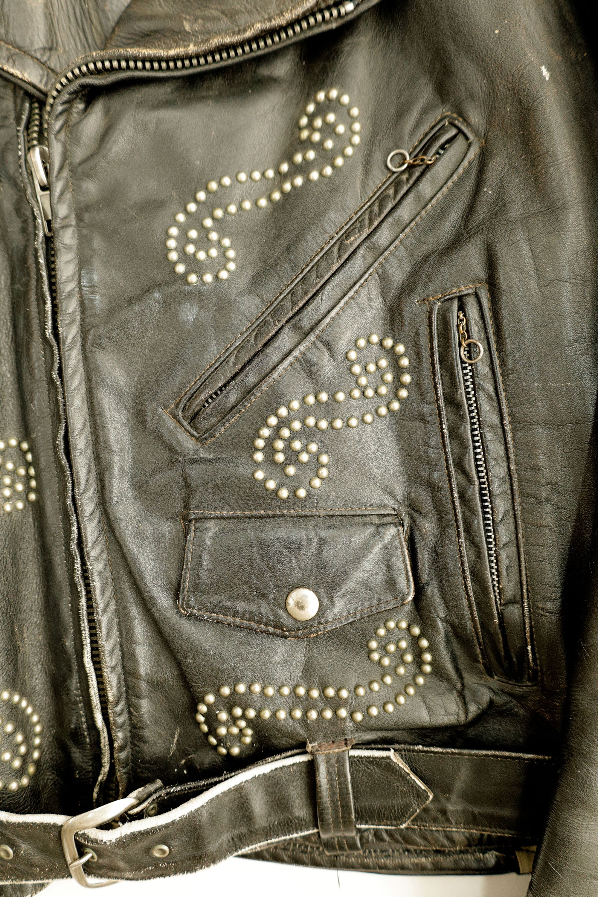 Custom-Studded Motorcycle Jacket – Antik Denim Vintage, c.2000s