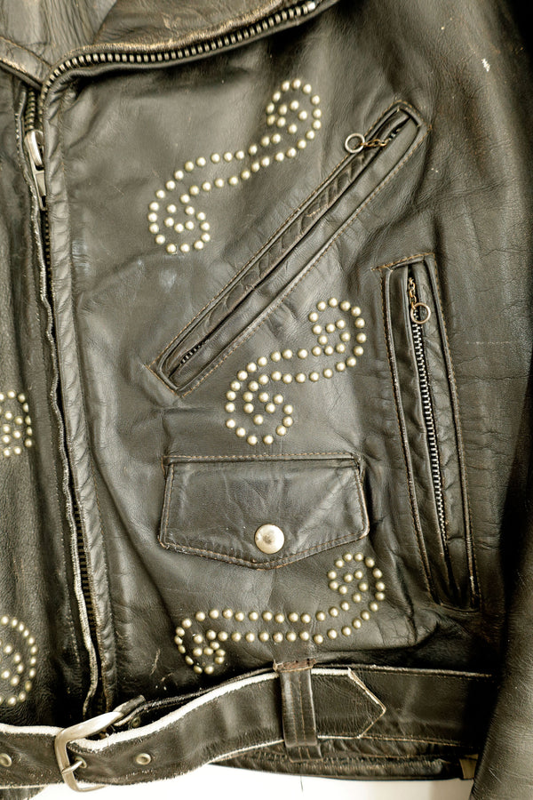 Custom-Studded Motorcycle Jacket – Antik Denim Vintage, c.2000s