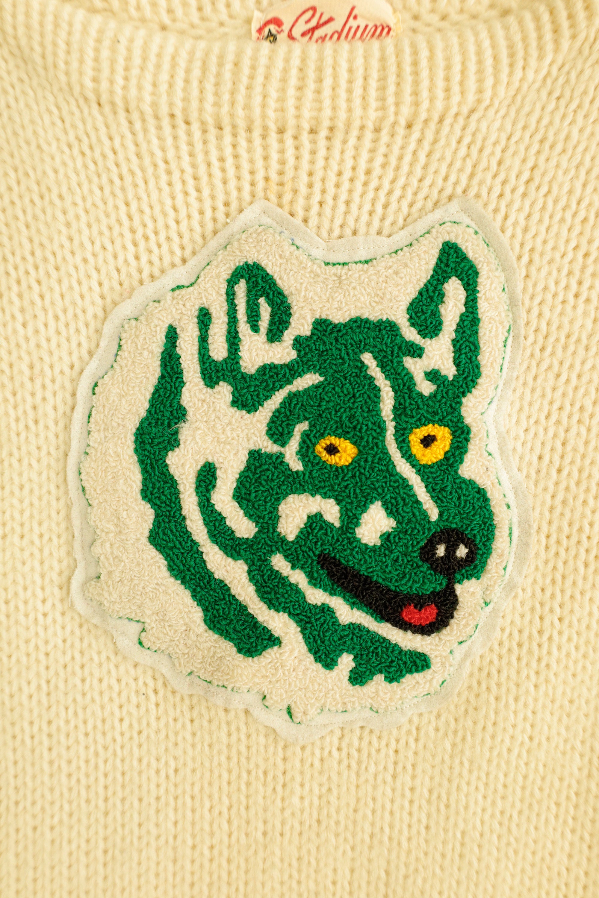 Wolf Patch Wool Sweater – Stadium, c.1950s