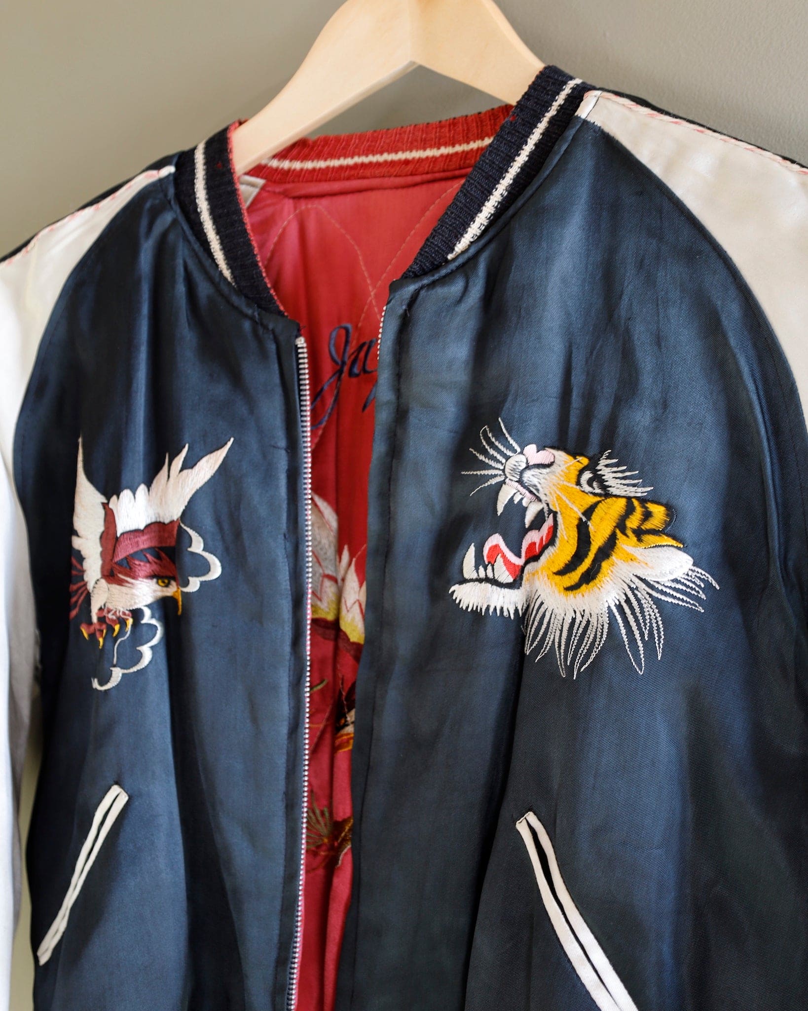 1950's Japanese Souvenir Reversible Jacket "Tiger & Eagle"
