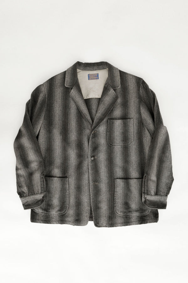 Monochrome Gradient Wool Jacket – Pendleton, c.1950s