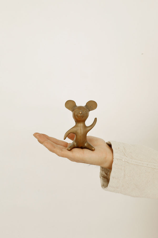 Brass Mouse Figure - Korea, c.1960s–80s