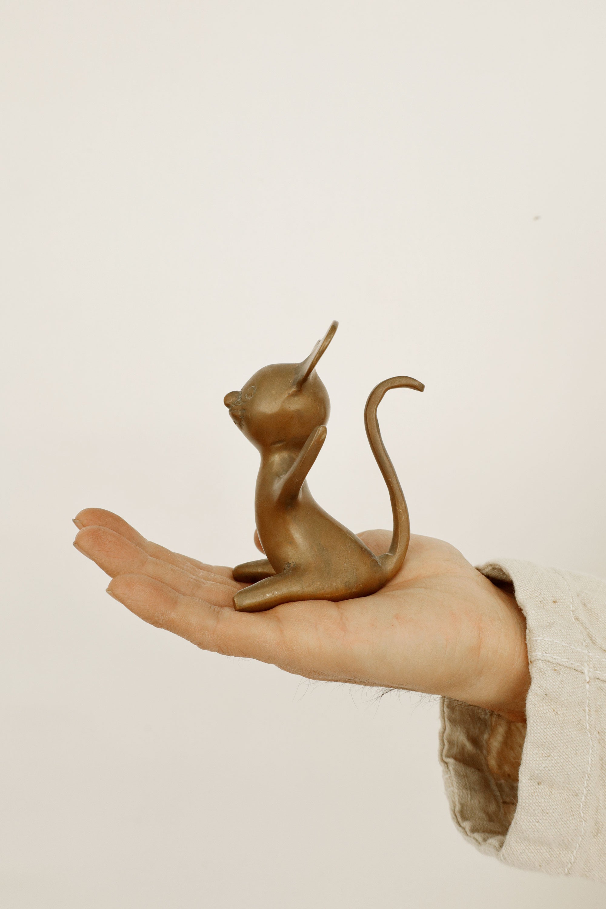 Brass Mouse Figure - Korea, c.1960s–80s