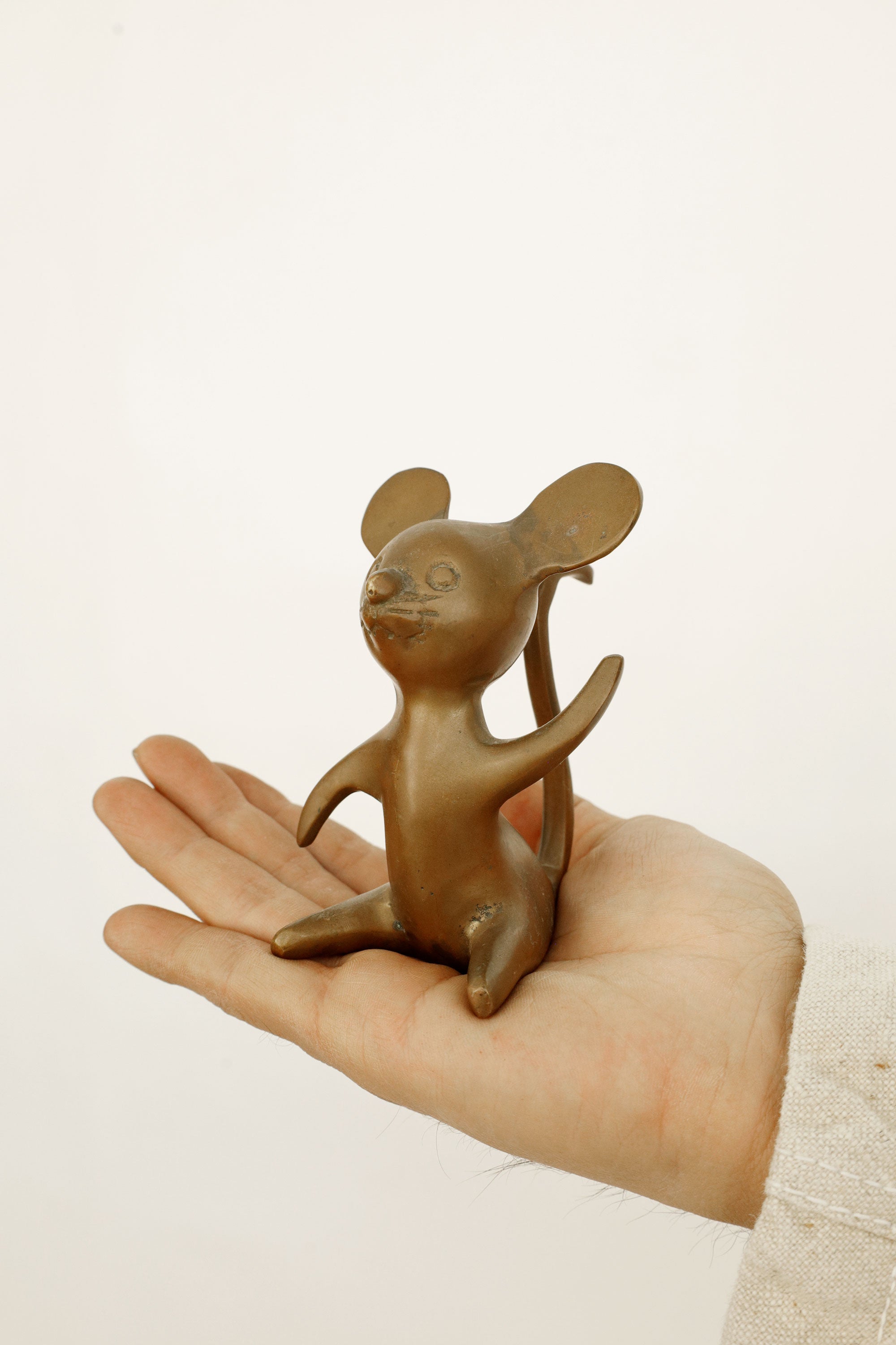 Brass Mouse Figure - Korea, c.1960s–80s