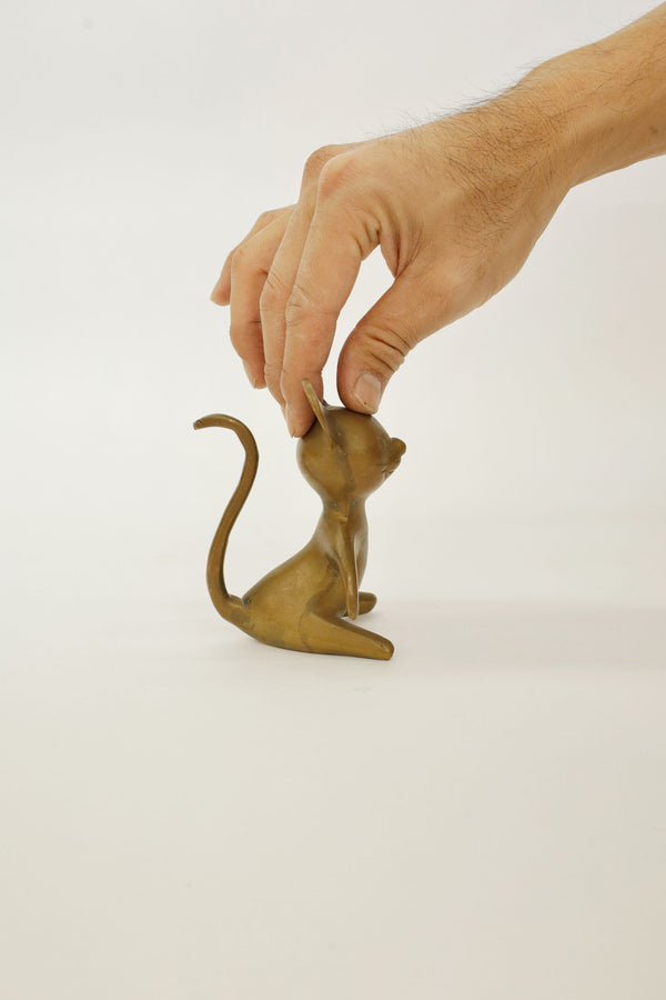 Brass Mouse Figure - Korea, c.1960s–80s