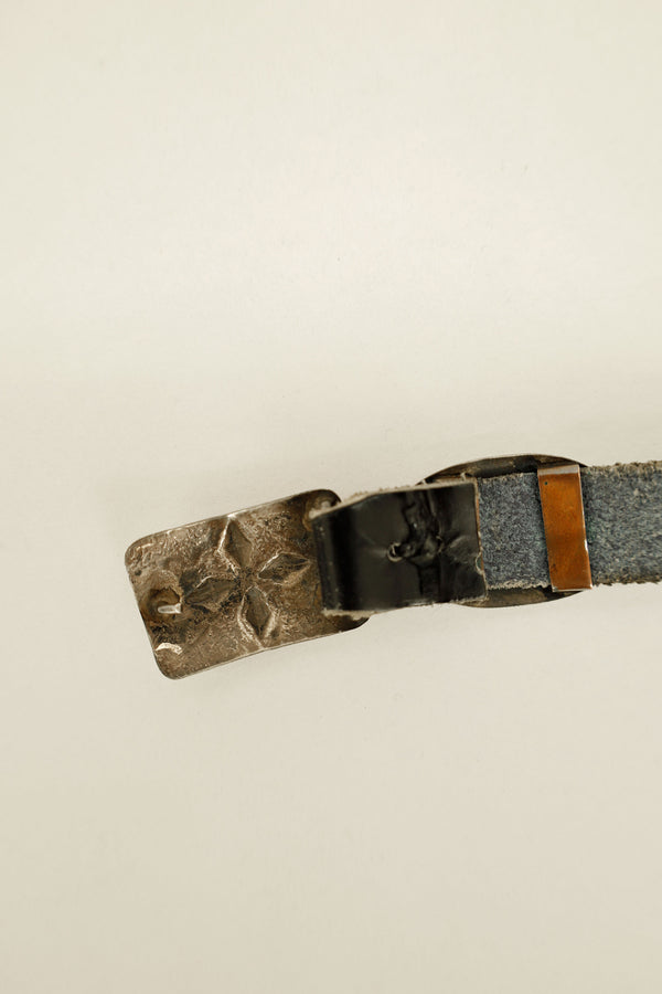 Hand Stamped Navajo Silver Concho Belt - Navajo, 1960s