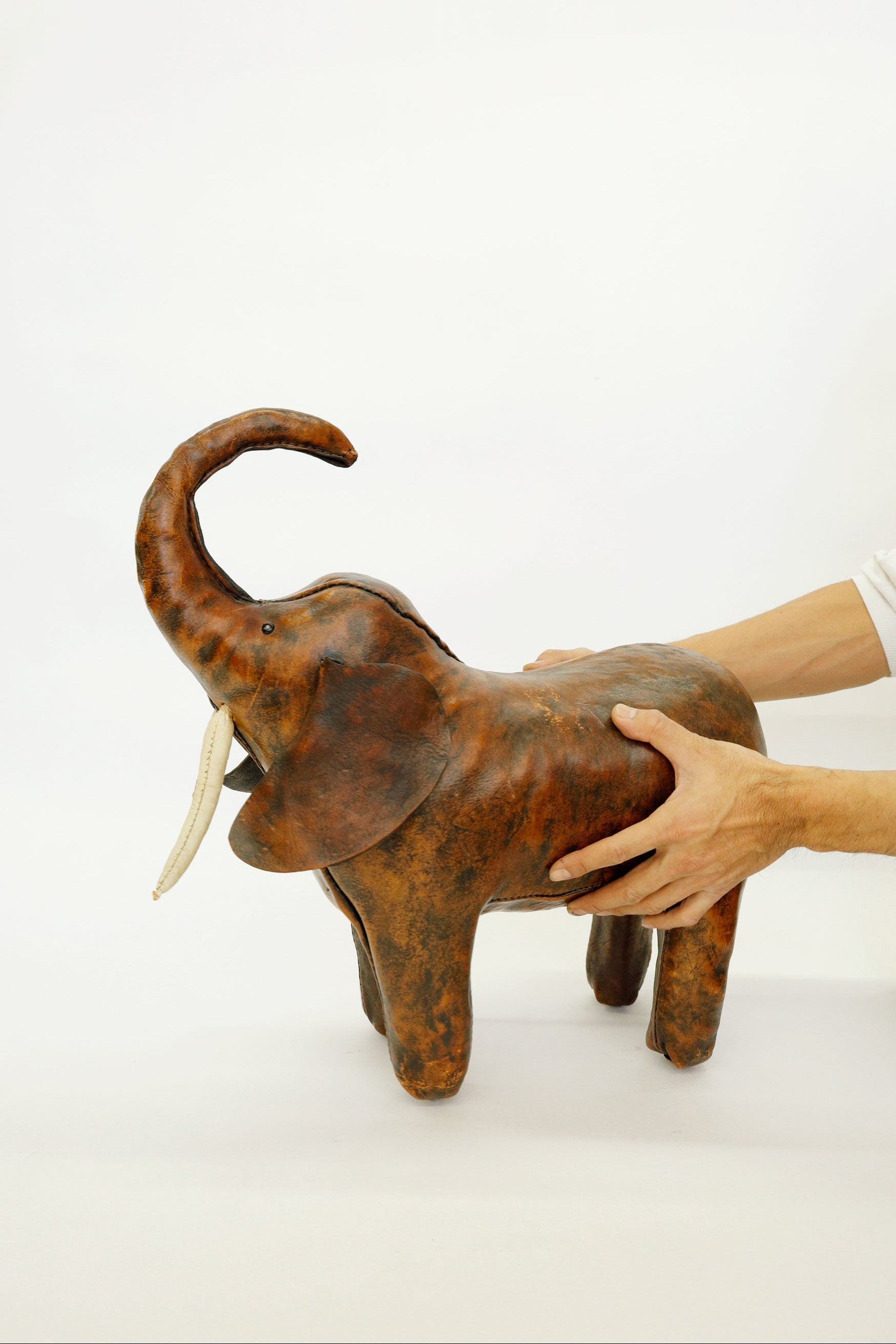 Leather Elephant Ottoman, Omersa  c.1950s–60s