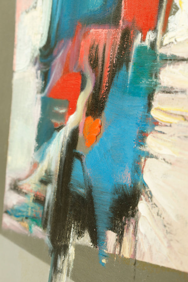 Surrealist Abstract Oil Painting – Unknown Artist, c.1950s–60s