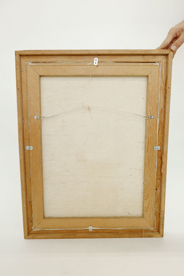 Surrealist Abstract Oil Painting – Unknown Artist, c.1950s–60s