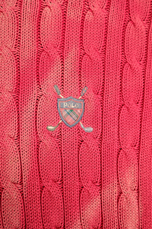 Distressed Cable-Knit Sweater - Ralph Lauren, c.2000s