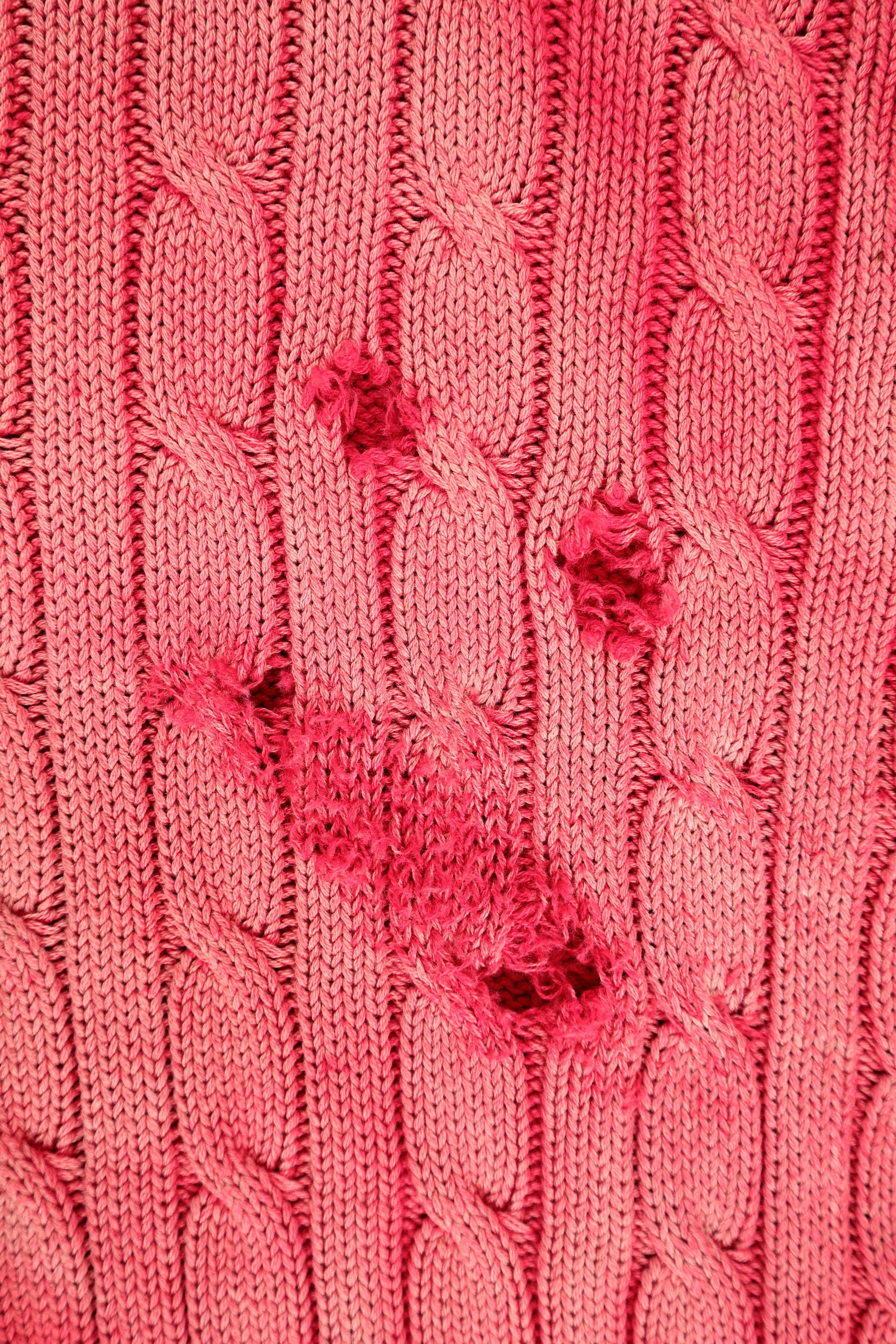 Distressed Cable-Knit Sweater - Ralph Lauren, c.2000s