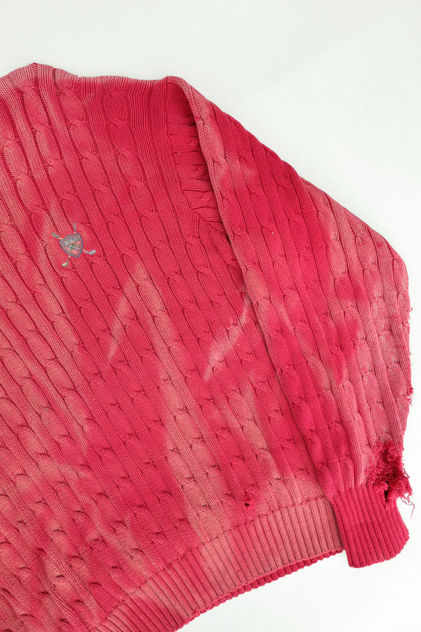 Distressed Cable-Knit Sweater - Ralph Lauren, c.2000s