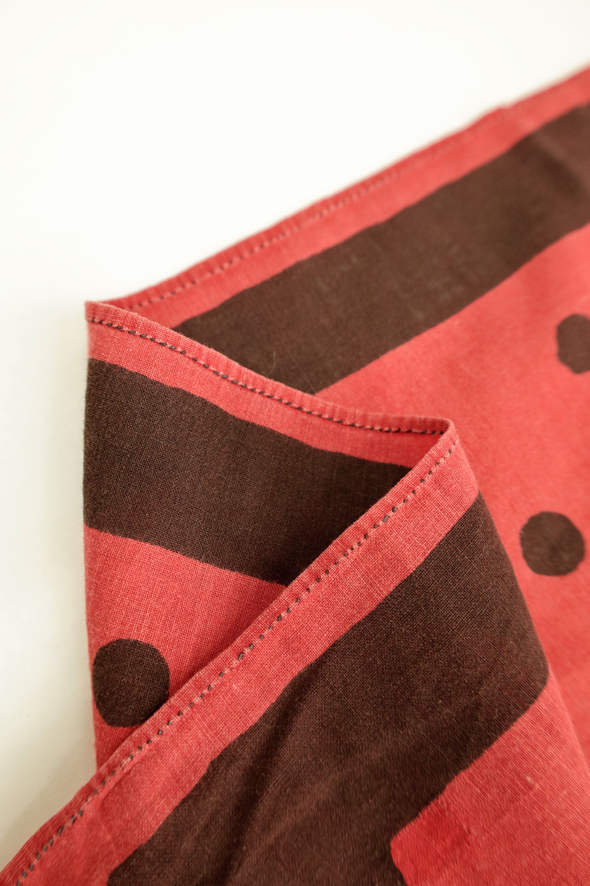 1940s Inky-Dot Red Bandana