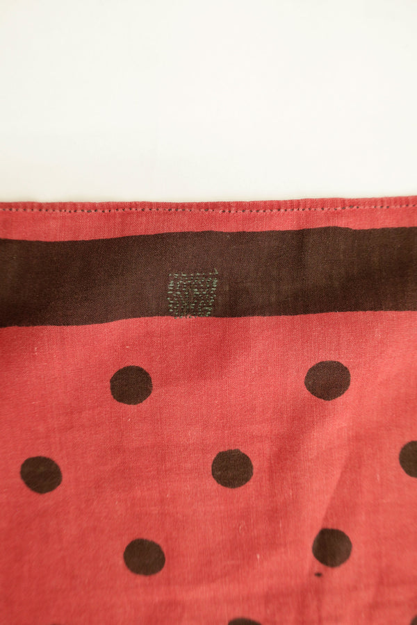 1940s Inky-Dot Red Bandana