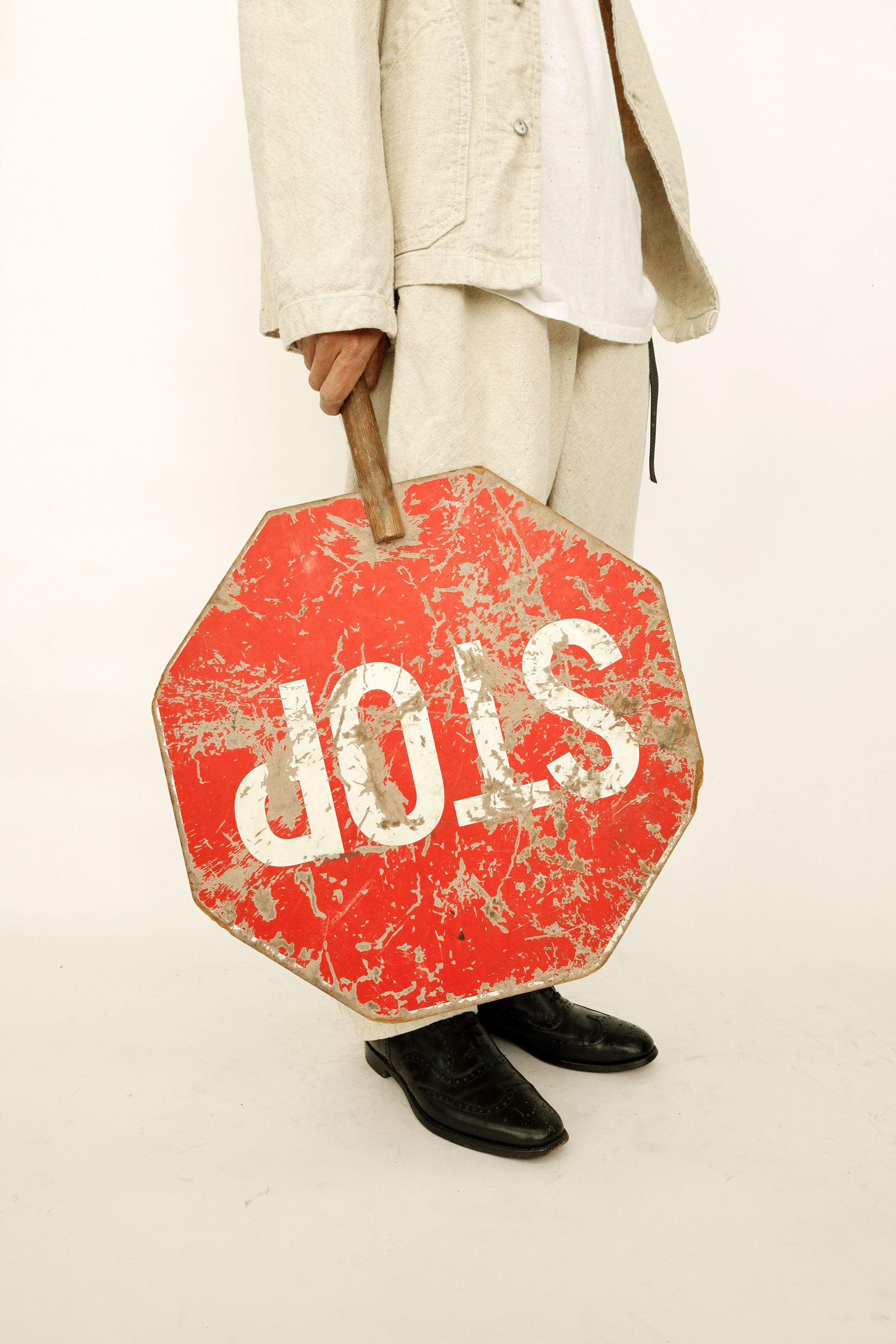 Handheld SLOW/STOP Traffic Sign — Undated