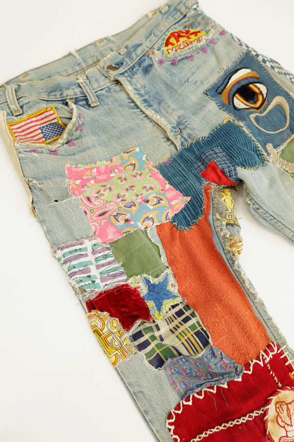 True Hippie Patchwork Jeans - Levi's , 1970s