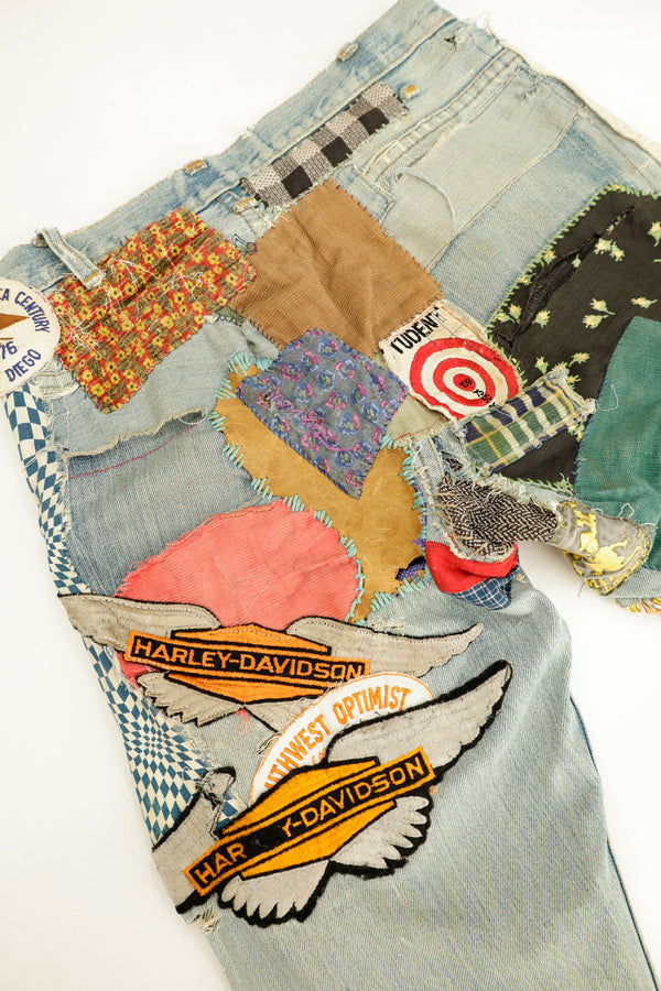 True Hippie Patchwork Jeans - Levi's , 1970s
