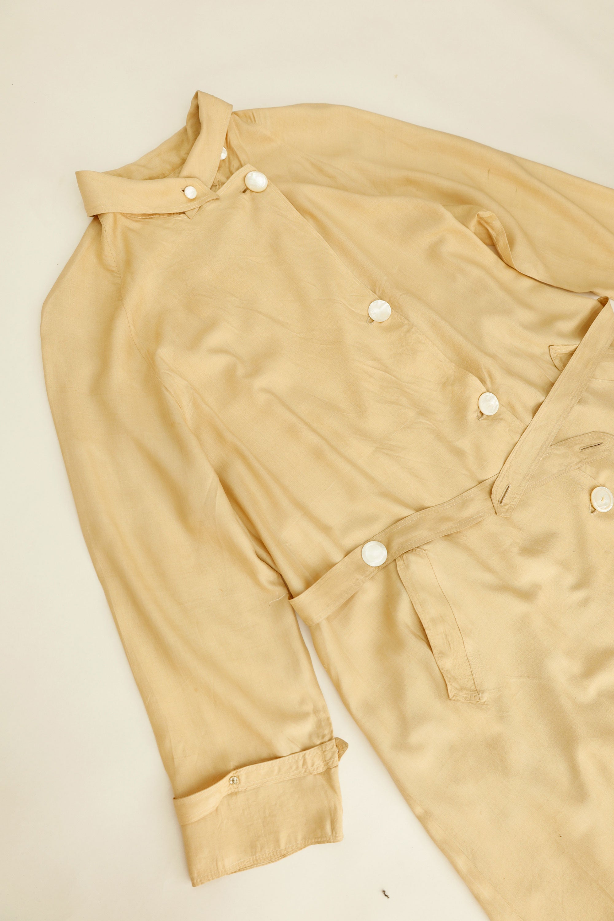 Victorian Silk Trench Coat  - USA, 1920s