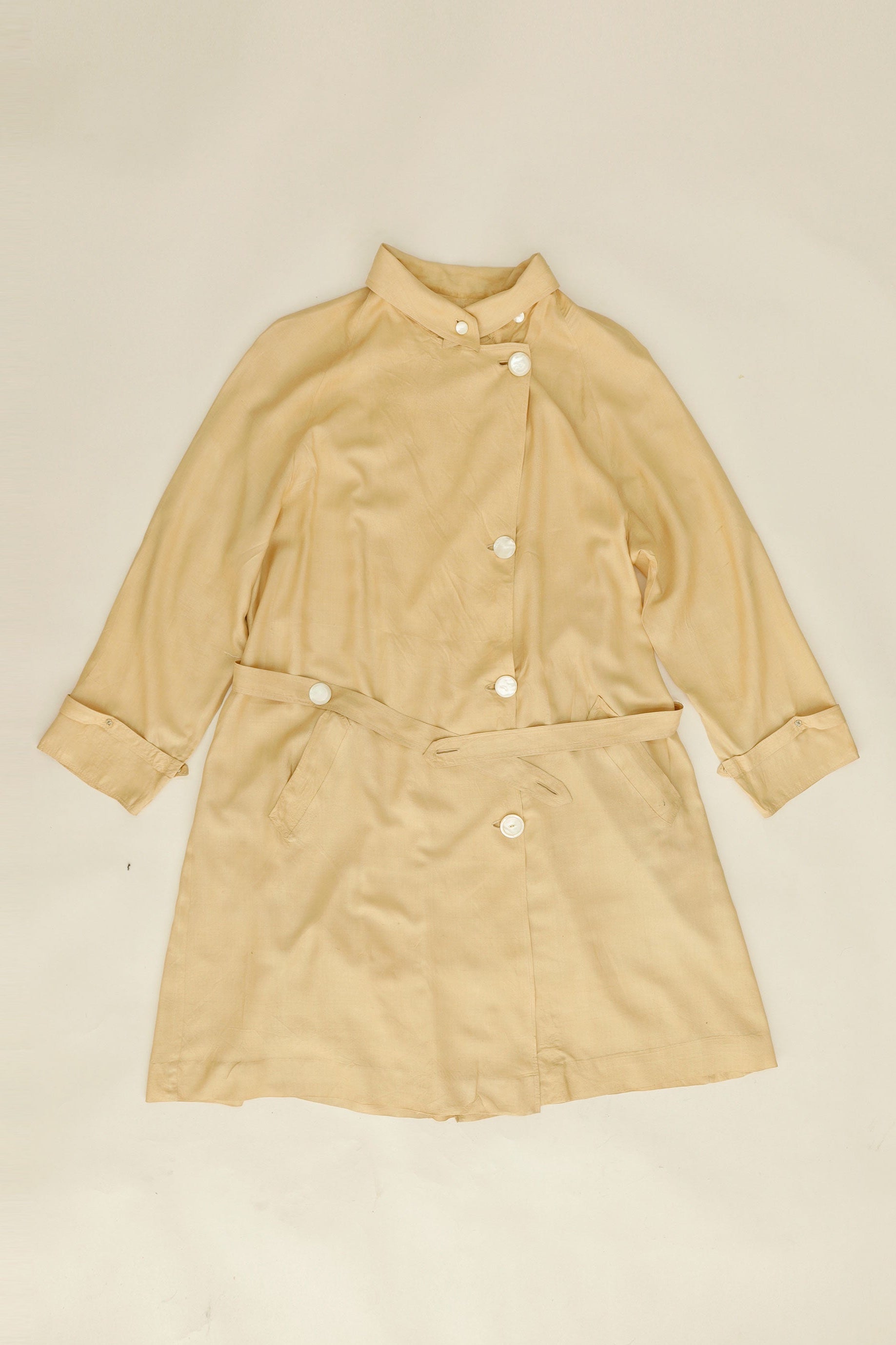 Victorian Silk Trench Coat  - USA, 1920s