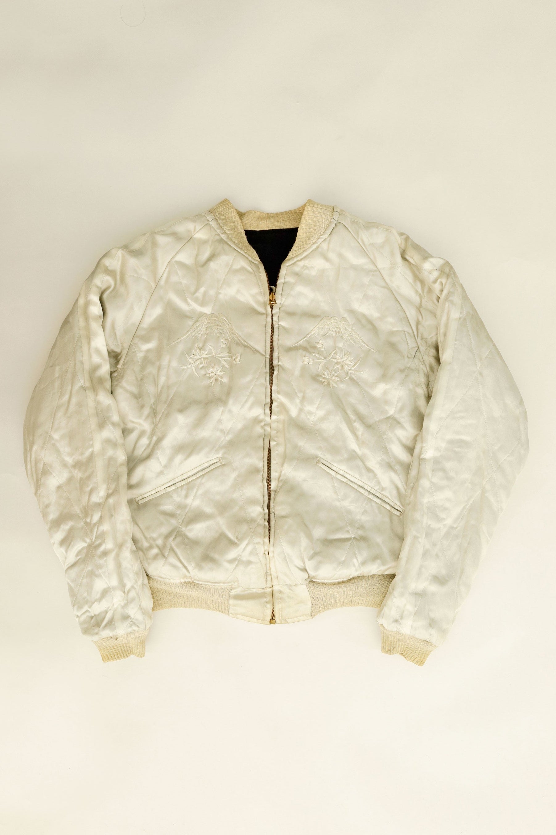 White Tiger Velour Souvenir Jacket  - Japan , 1950s