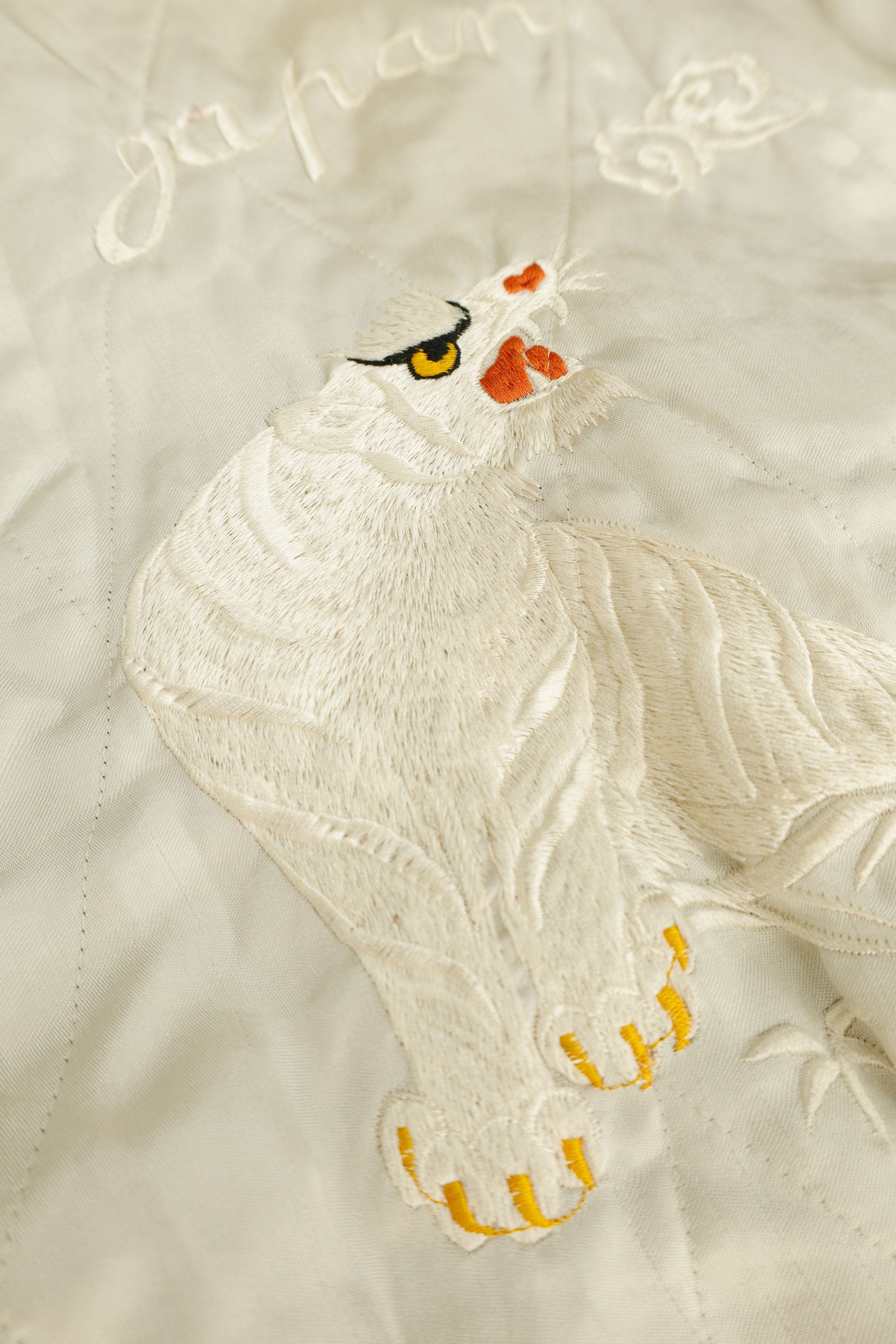 White Tiger Velour Souvenir Jacket  - Japan , 1950s